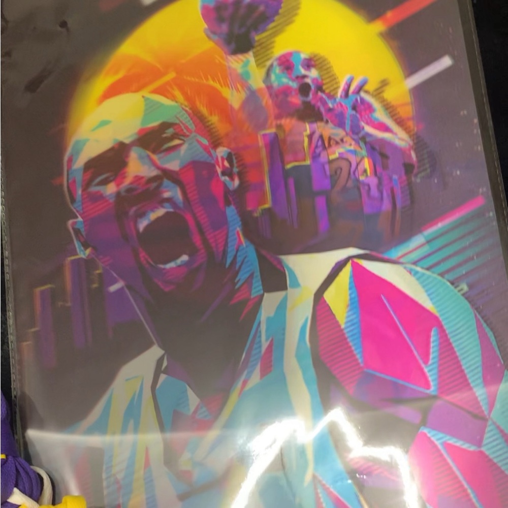 Kobe 3D Vibrant Multicolor Abstract Art Poster